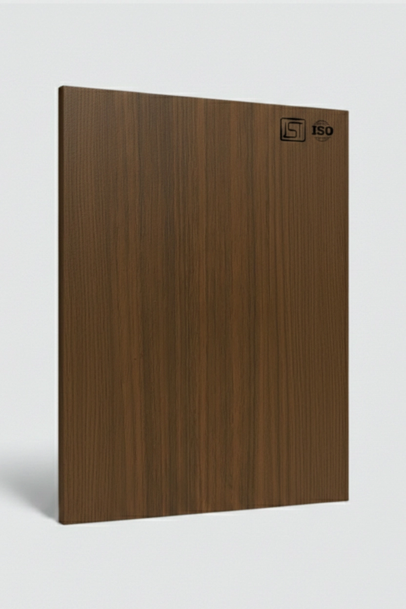 7254 SF | Bronze Weave, Dark Walnut Suede Finish Wooden Decorative Laminate