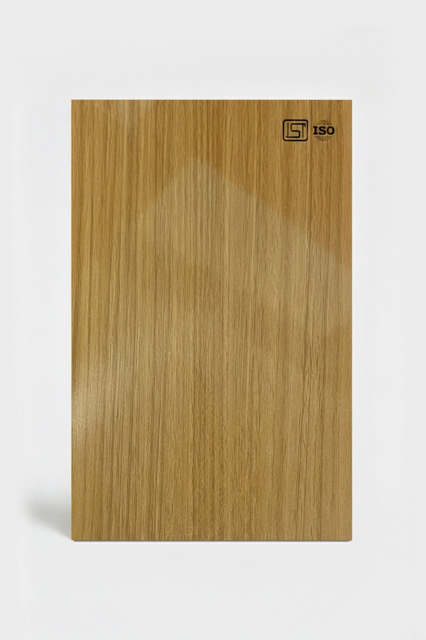 7253 SG | Pale Timber, Honey Oak High Gloss Finish Wooden Decorative Laminate - Image 2
