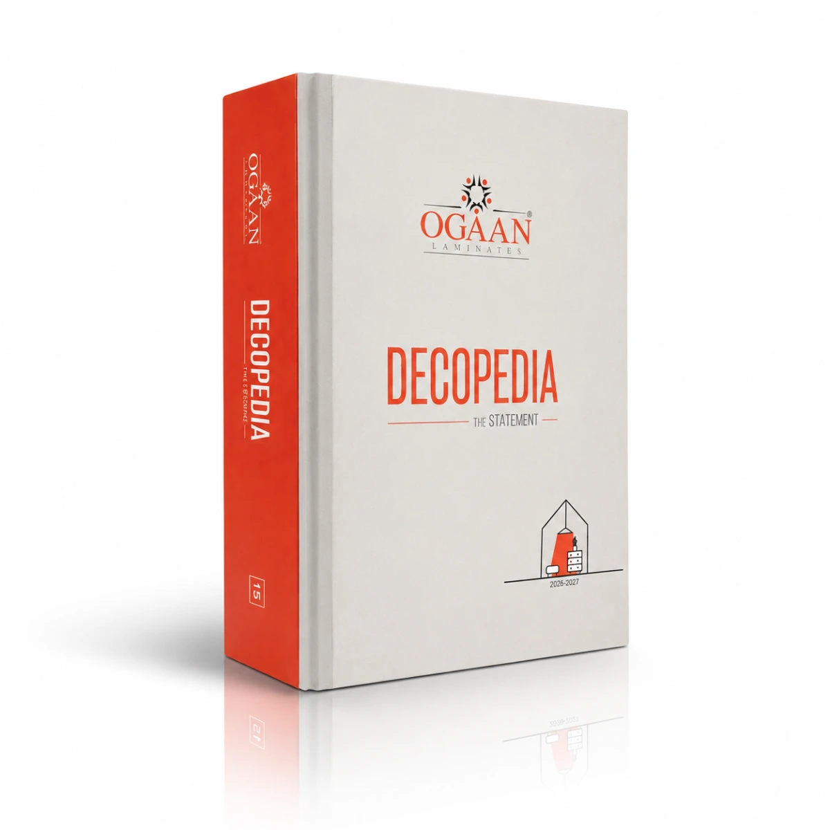 Ogaan Decopedia 0.8mm laminate catalogue showcasing decorative laminate designs and finishes
