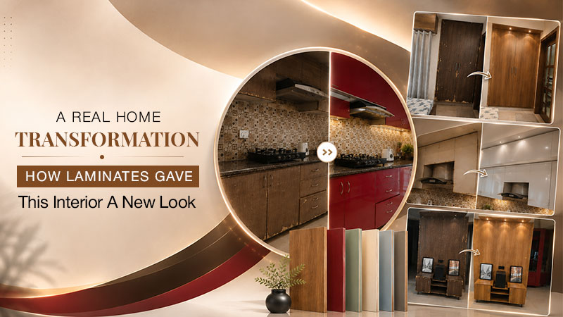 Real home interior transformation with laminate design