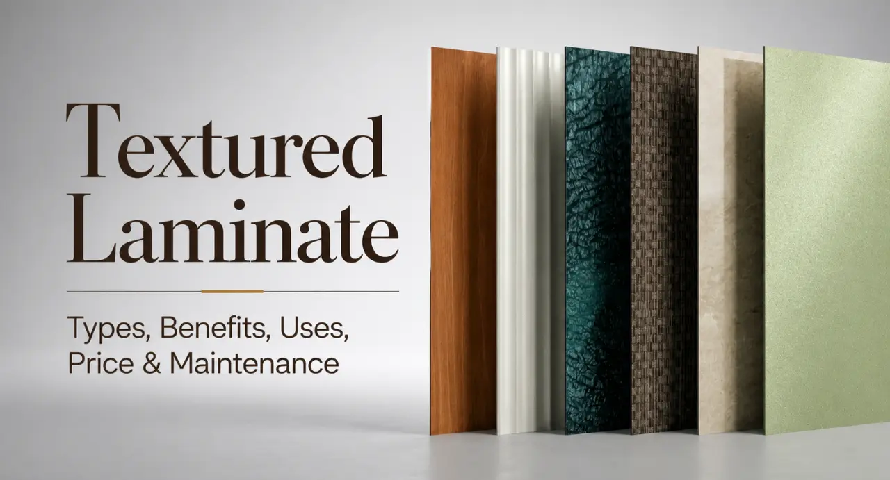 Textured laminates in different finishes for interior applications